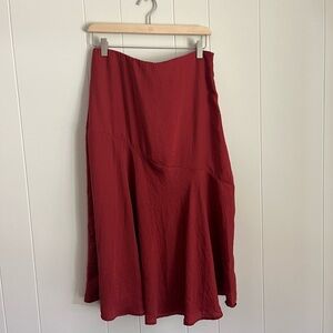 American Eagle Outfitters Deep Red A-Line Skirt